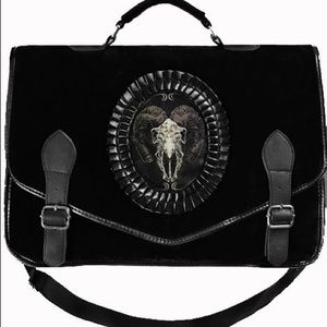 Gothic ram skull handbag
